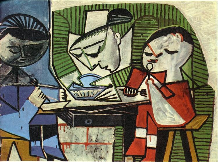 Pablo Picasso Classical Oil Painting Breakfast Le Dejeuner - Click Image to Close